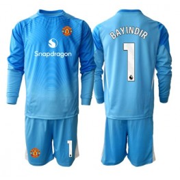 Manchester United Altay Bayindir #1 Keeper Thuis tenue Kids 2025-26 Lange Mouw (+ Korte broeken)